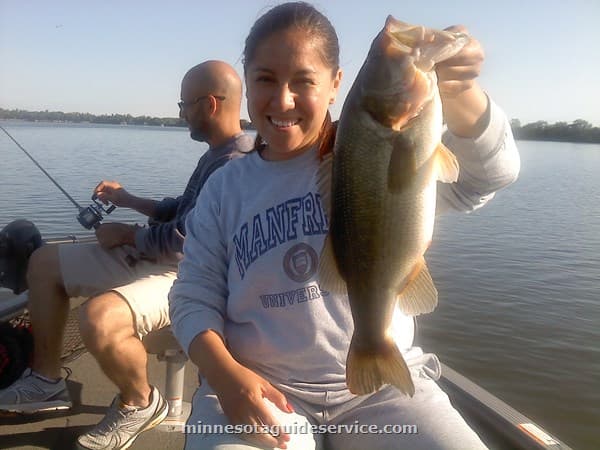 Bass fishing action with Captain Josh