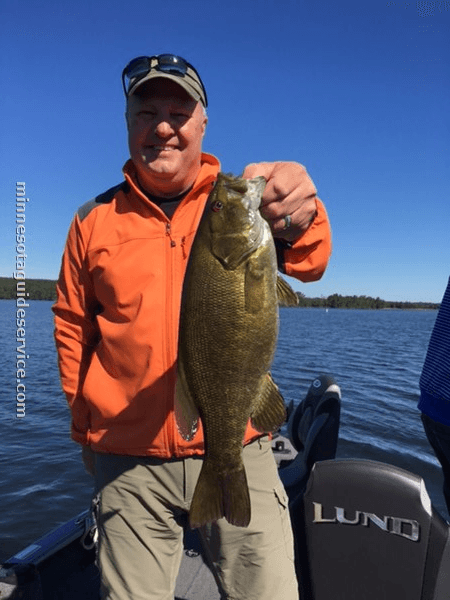 Huge bass caught on guided fishing trip