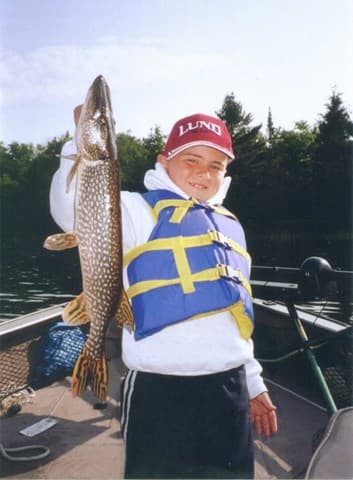 Northern pike on a guided fishing day