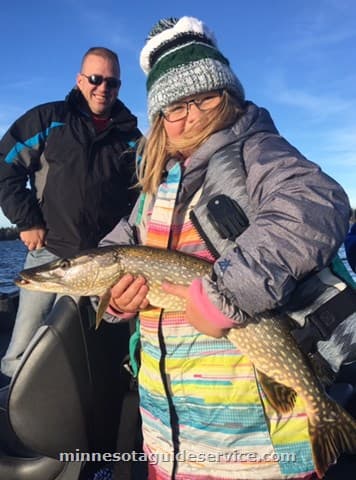 Nice northern pike on guided trip