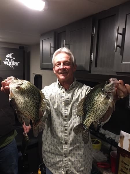 Crappie catch in the ice house